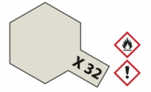 Tamiya X-32 titanium silver acrylic paint, 23ml (GP 1L= 278,26€)