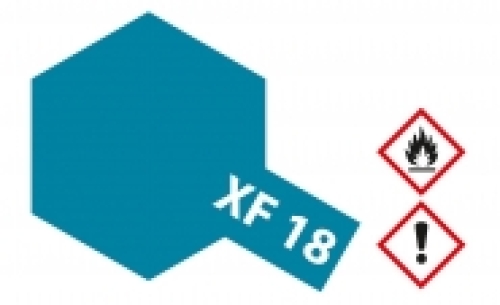 Tamiya XF-18 medium blue acrylic paint, 23 ml (GP 1L= 216,96€)