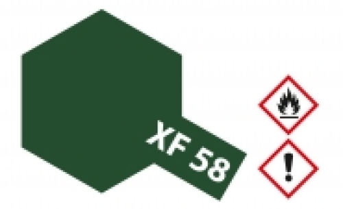 Tamiya XF-58 olive green acrylic paint, 23ml (GP 1L= 216,96€)