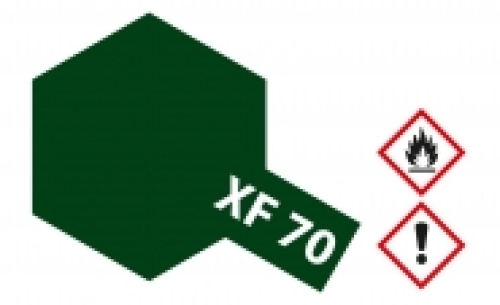 Tamiya XF-70 darkgreen II acrylic paint 23ml (GP 1L= 216,96€)