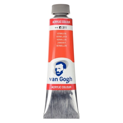 Talens Van Gogh Acrylic Paint Tube 40 ml Vermilion 311 (g.P. 1L=97,50€)
