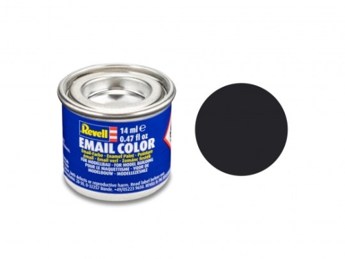 Enamel Color tar black, matt, 14ml, RAL 9021  (GP 1L= 228,57€)