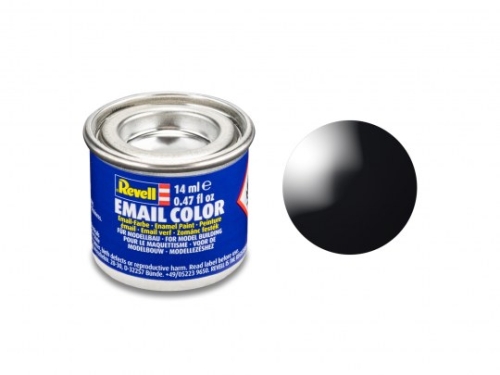Enamel Color Black, glossy, 14ml, RAL 9005  (GP 1L= 228,57€)
