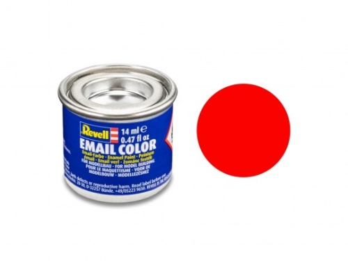 Enamel Color fluorescent orange, matt, 14ml, RAL 2005  (GP 1L= 228,57€)