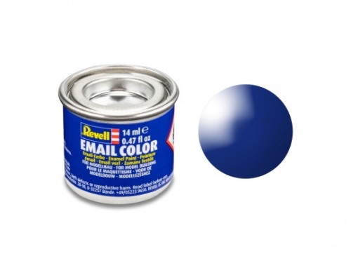 Enamel Color ultramarine blue, glossy, 14ml, RAL 5002  (GP 1L= 228,57€)