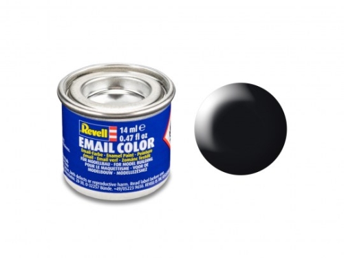 Enamel Color Black, satin, 14ml, RAL  9005  (GP 1L= 228,57€)