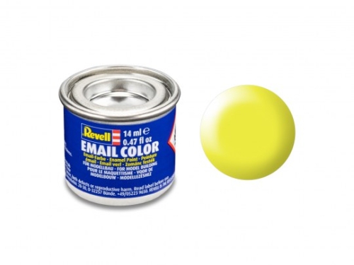 Enamel Color fluorescent yellow, satin, 14ml, RAL 1026  (GP 1L= 228,57€)