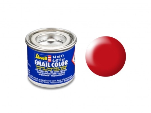 Enamel Color glowing red, satin finish, 14ml, RAL 3024  (GP 1L= 228,57€)