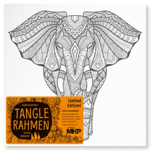 Tangle rahmen 20 x 20 cm Motiv Elefant Afrika