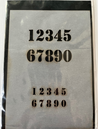 Preview: Airbrush Schablone "Basic Numbers" 14,5x10 cm