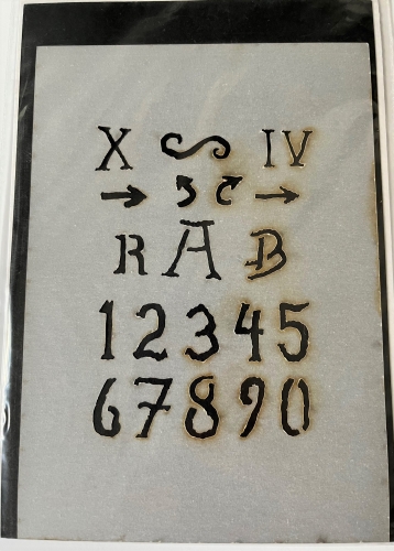 Preview: Airbrush Schablone gemalte Symbole "Painted Symbols" 14,5x10 cm