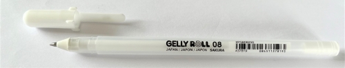 Sakura Gelly Roll gel pen 0,8 mm, white / available as single pen or in set of 3