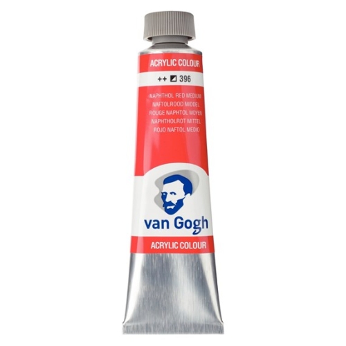Talens Van Gogh Acrylic Paint Tube 40 ml Naphthol Red Medium 396 (g.P. 1L= 97,50€)