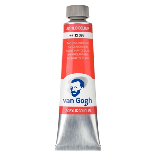 Talens Van Gogh Acrylic Paint Tube 40 ml Naphthol Red Light 398 (g.P. 1L= 97,50€)