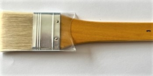 Universal flat brush with pig bristles size 3 with long handle