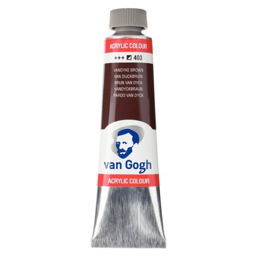 Talens Van Gogh Acrylic Paint Tube 40 ml Vandyck Brown 403 (g.P. 1L=97,50€)