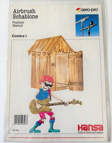 Hansa Aero Pro Airbrush Stencil "Comics I"