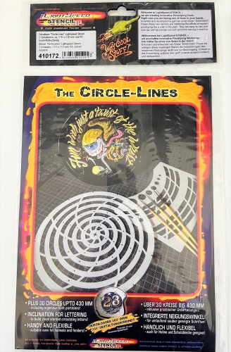 Preview: Harder & Steenbeck Pinstriping Airbrush- Schablone "Circle-Lines"