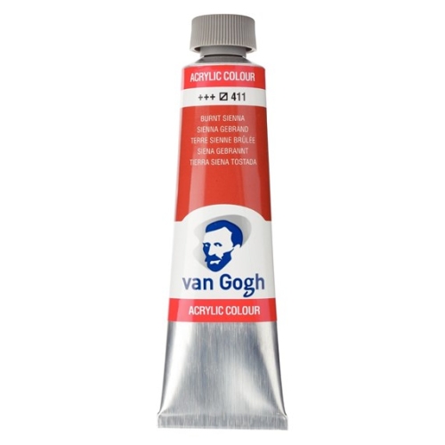 Talens Van Gogh Acrylic Paint Tube 40 ml Siena Burnt 411 (g.P. 1L= 97,50€)