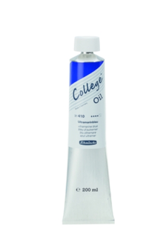 Schmincke College Oil Color Ultramarine Blue 200ml tube (g.P.1L=41€)