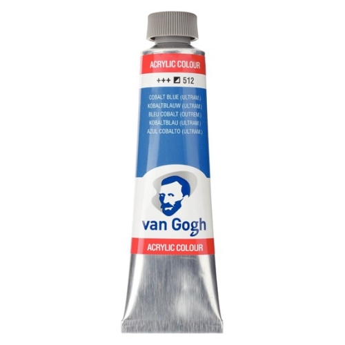 Talens Van Gogh Acrylic Paint Tube 40 ml Cobalt Blue (Ultramarine) 512 (g.P. 1L= 97,50€)