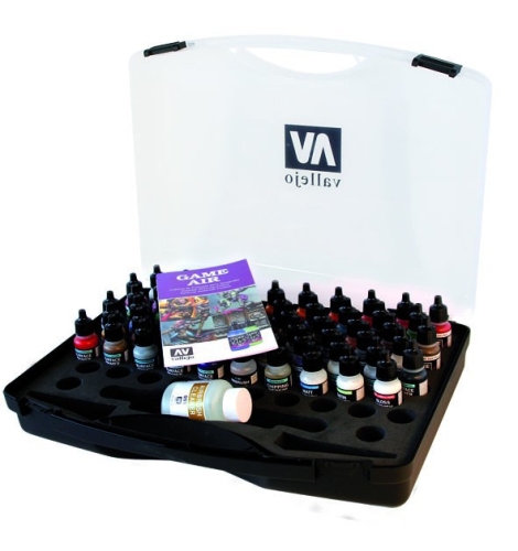 Vallejo Game Air Plastic Case Set (47+8+5 incl. Cleaner) (GP 1L= 191,78€)