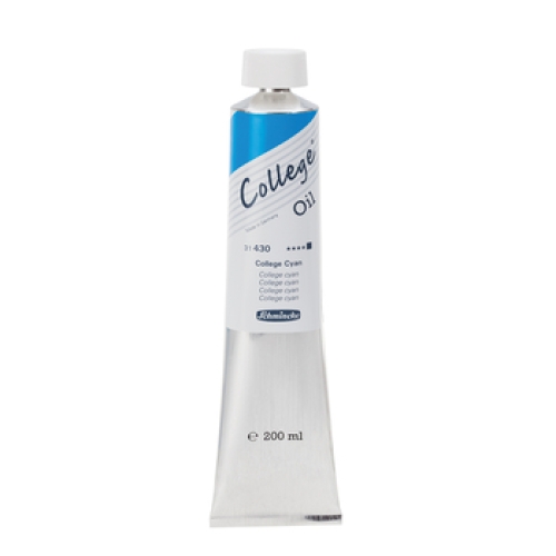 Schmincke College Oil Color College Cyan 200ml tube (g.P. 1L=41€)