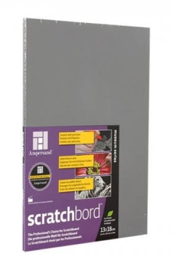 Scratchbord 13cmx18cmx3mm anthrazit
