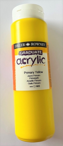 Daler & Rowney Graduate Acrylfarbe Primary Yellow, 500ml (g.P. 1L=19,80€)