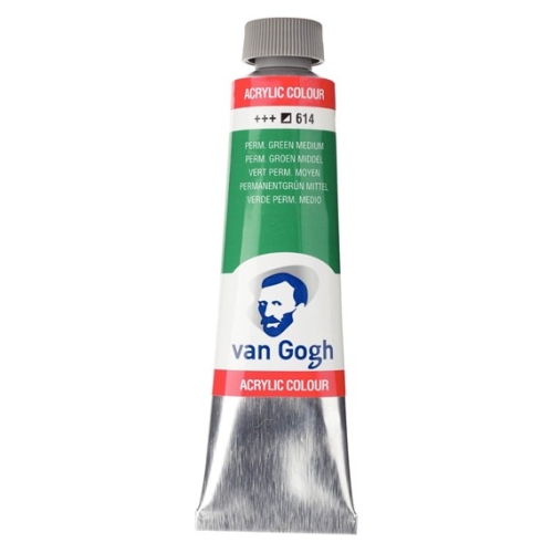 Talens Van Gogh Acrylfarbe Tube 40 ml Permanentgrün mittel 614 (g.P. 1L= 97,50€)