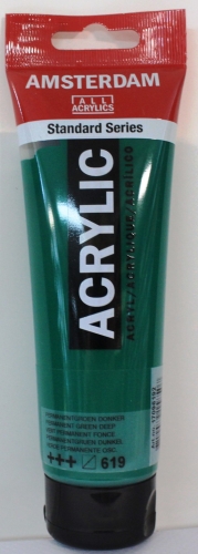Amsterdam acrylic 120 ml (100ml=3,92€) 619 permanent green deep