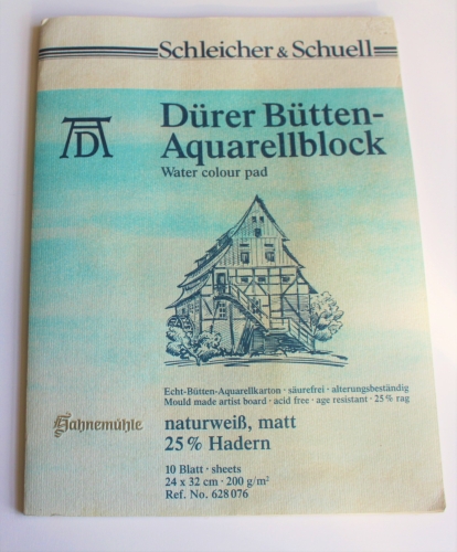 Hahnemühle Dürer handmade watercolor block 24x32cm 200g/m² (10 sheets) natural white