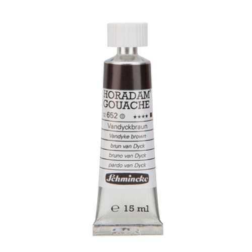 Schmincke Horadam Gouache 15ml Vandyck Brown 652 Series 0 (g.P. 1L=400€)