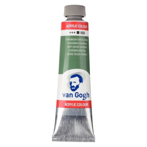 Talens Van Gogh Acrylic Paint Tube 40 ml Chrome Oxide Green 668 (g.P. 1L= 97,50€)
