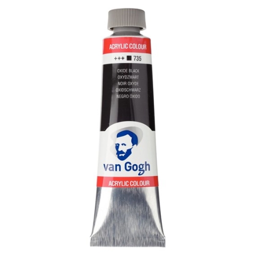 Talens Van Gogh Acrylfarbe Tube 40 ml Oxidschwarz 735 (g.P. 1L= 97,50€)