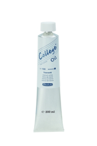 Schmincke College Oil Color Titanium White 200ml tube (g.P.1L=41€)