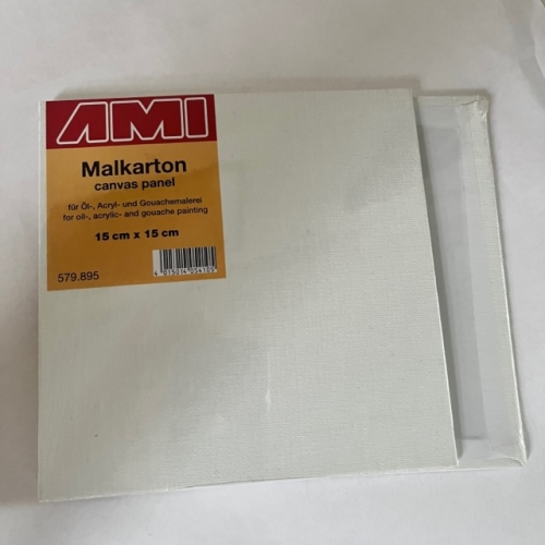 AMI Malkarton, bespannt mit Maltuch 15x15 cm (5 Stk.)
