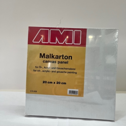 AMI Malkarton, bespannt mit Maltuch 20x20 cm (5 Stk.)