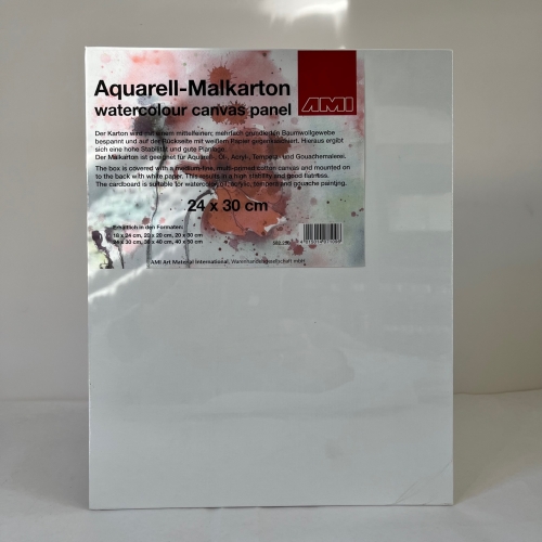AMI Aquarell Malkarton, bespannt mit Maltuch 24x30 cm (5 Stk.)