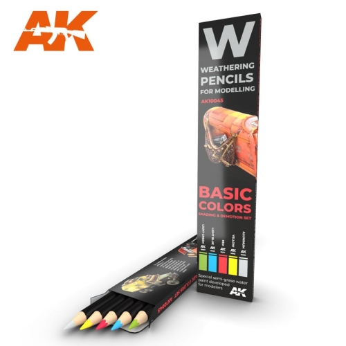 Weathering Pencils Basic Colors, Grundfarben: Schattierung & Degradierungsset