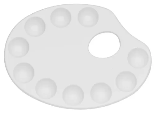 Kunststoffpalette oval 10 N.