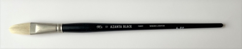 Azanta Black Filbert size 12, long handle, cat tongue