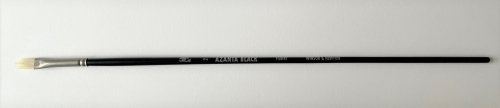 Azanta Black Filbert size 2, long handle, cat tongue