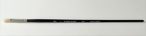 Azanta Black Filbert size 4, long handle, cat tongue
