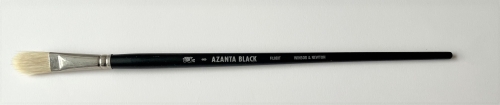 Azanta Black Filbert size 8, long handle, cat tongue