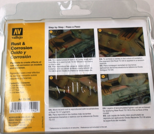 Preview: Vallejo Rost & Korrosion  Set 4 x 35ml (g.P. 1L= 121,43€) 73.194