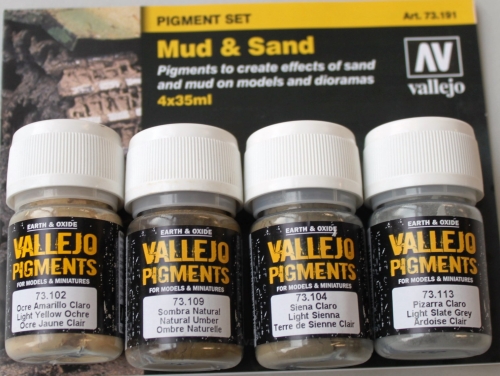 Vallejo Mud + Sand Set 4 x 35 ml (g.p. 1L= 121,43€) 73.191