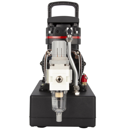 Aibrush Kompressor mit Doppellüfter und  Korrosionsbeständiger Aluminium-Lufttank (2,5 l)