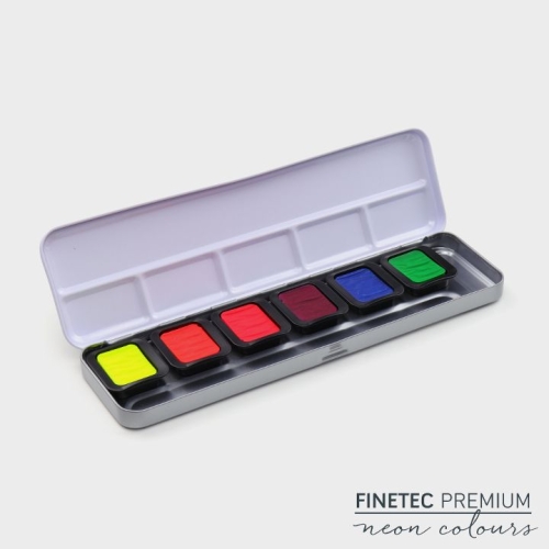 Metallkasten mit 6 Neon Farben