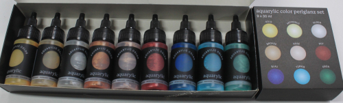 Aquarylic Perlglanz Set 9 colors (GP1ltr=170€)